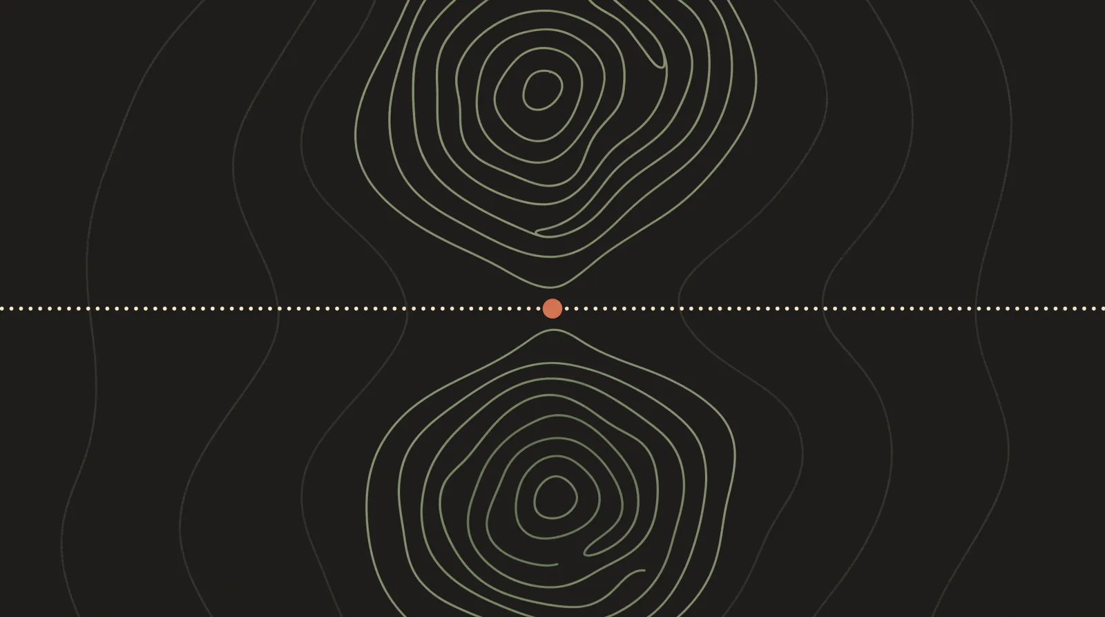 Topographic map graphic with two mountains above and below a pass and a level path across the saddle, guide to what an AI consultant costs in 2026