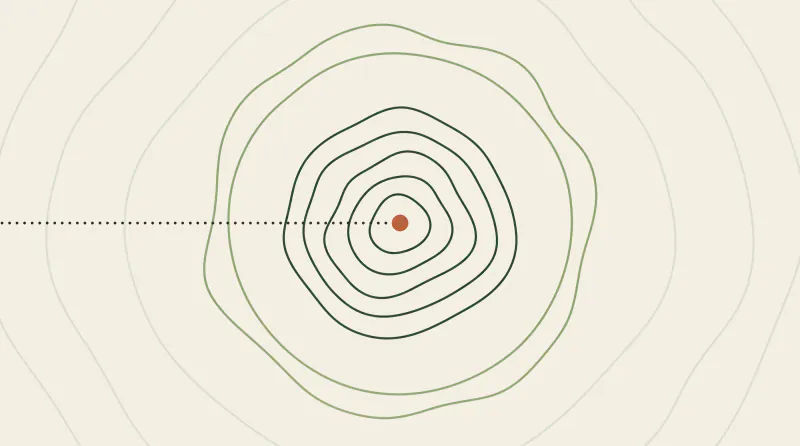 Topographic map graphic with one mountain inside a wide protective outer ring that the path enters through a single opening, guide to the Anthropic DPA and GDPR