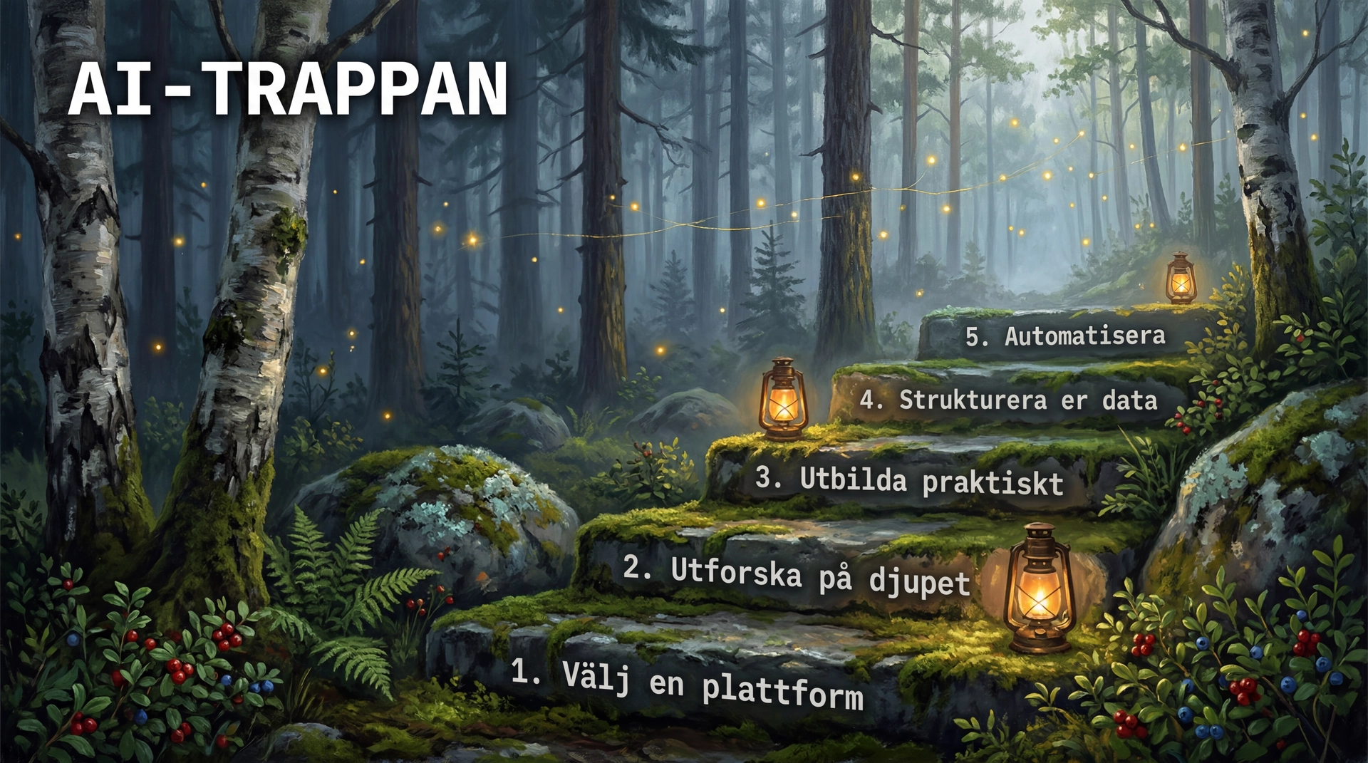 AI-Trappan: de fem stegen i AI-resan